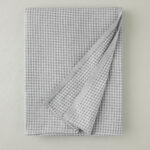 Modern Grid Tek Kişilik Pike 150x220 cm Gri