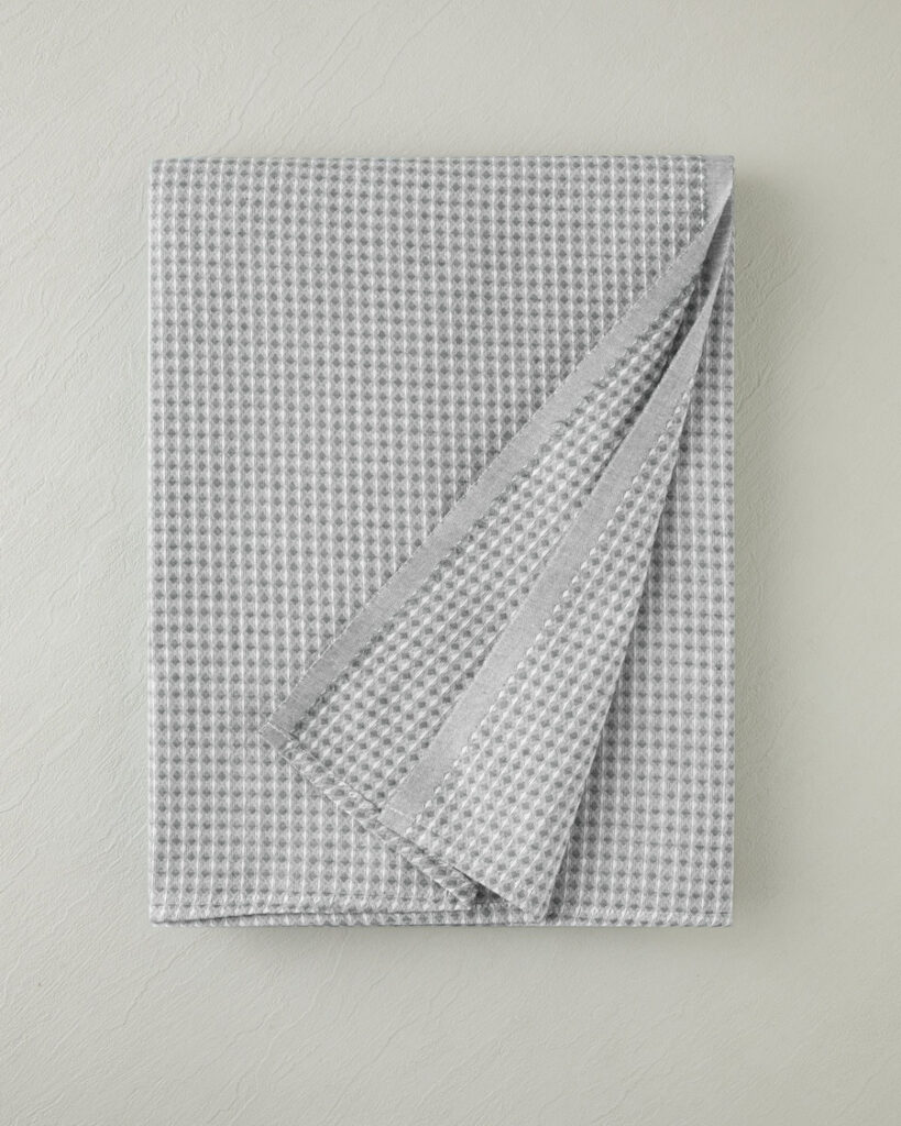 Modern Grid Tek Kişilik Pike 150x220 cm Gri